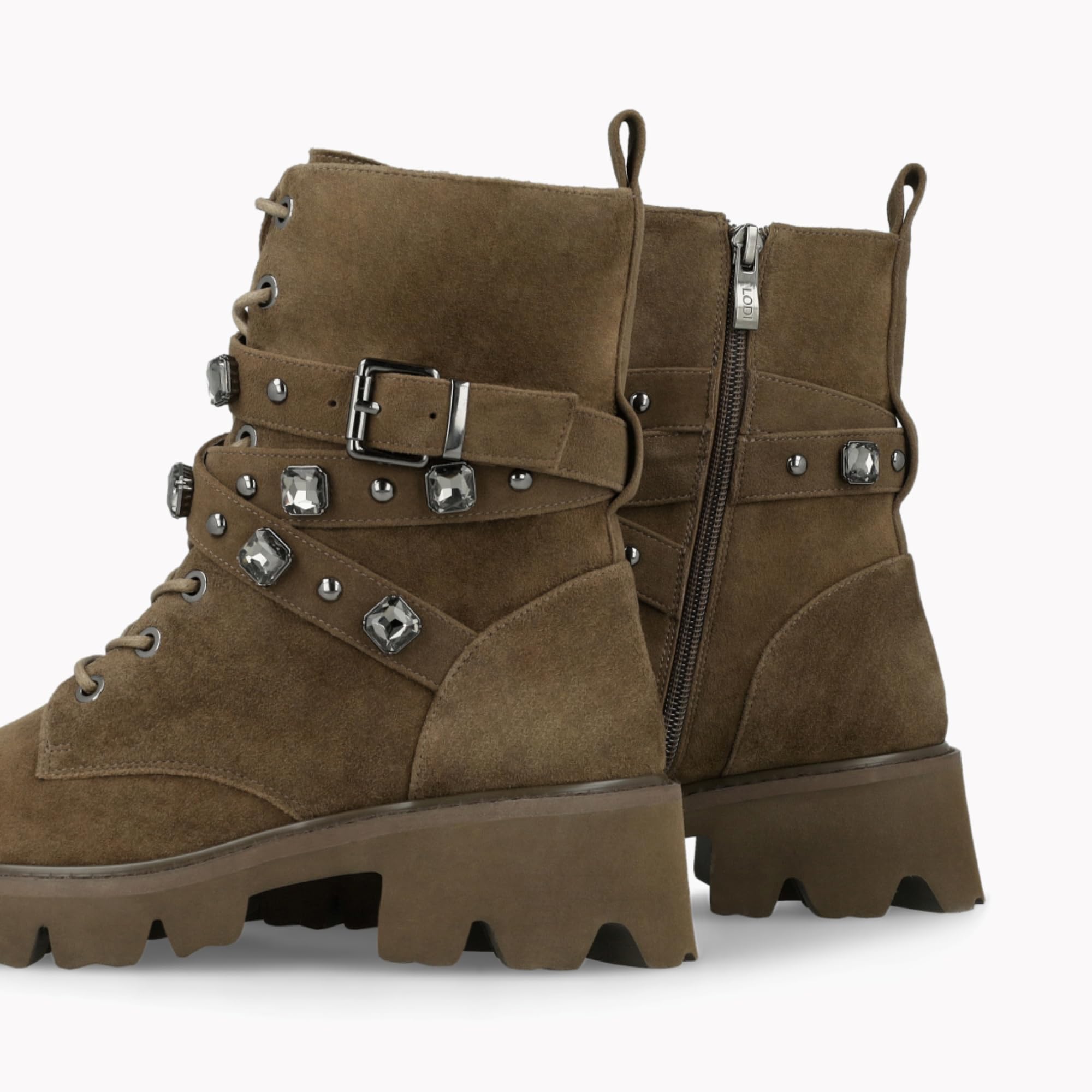 Lodi A-VIS5680 bottines marron cuir véritable