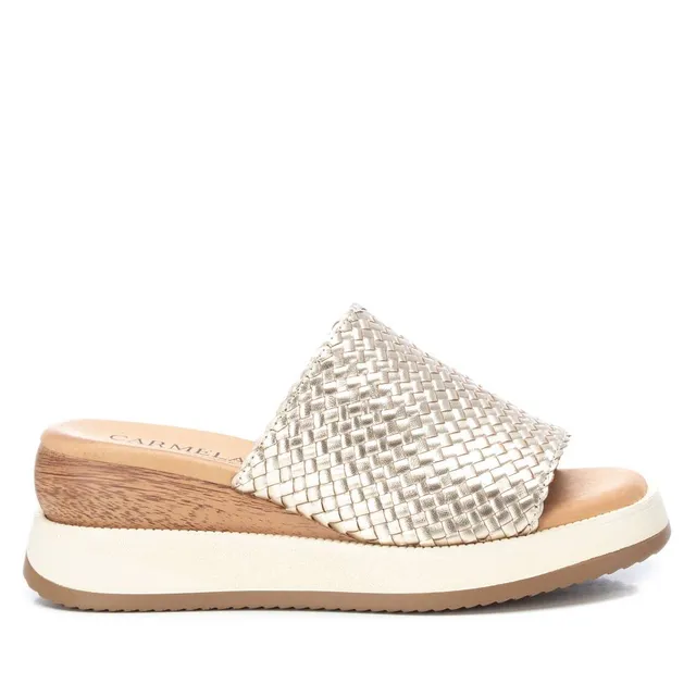Carmela 16154703 sandale femme dorée cuir compensée