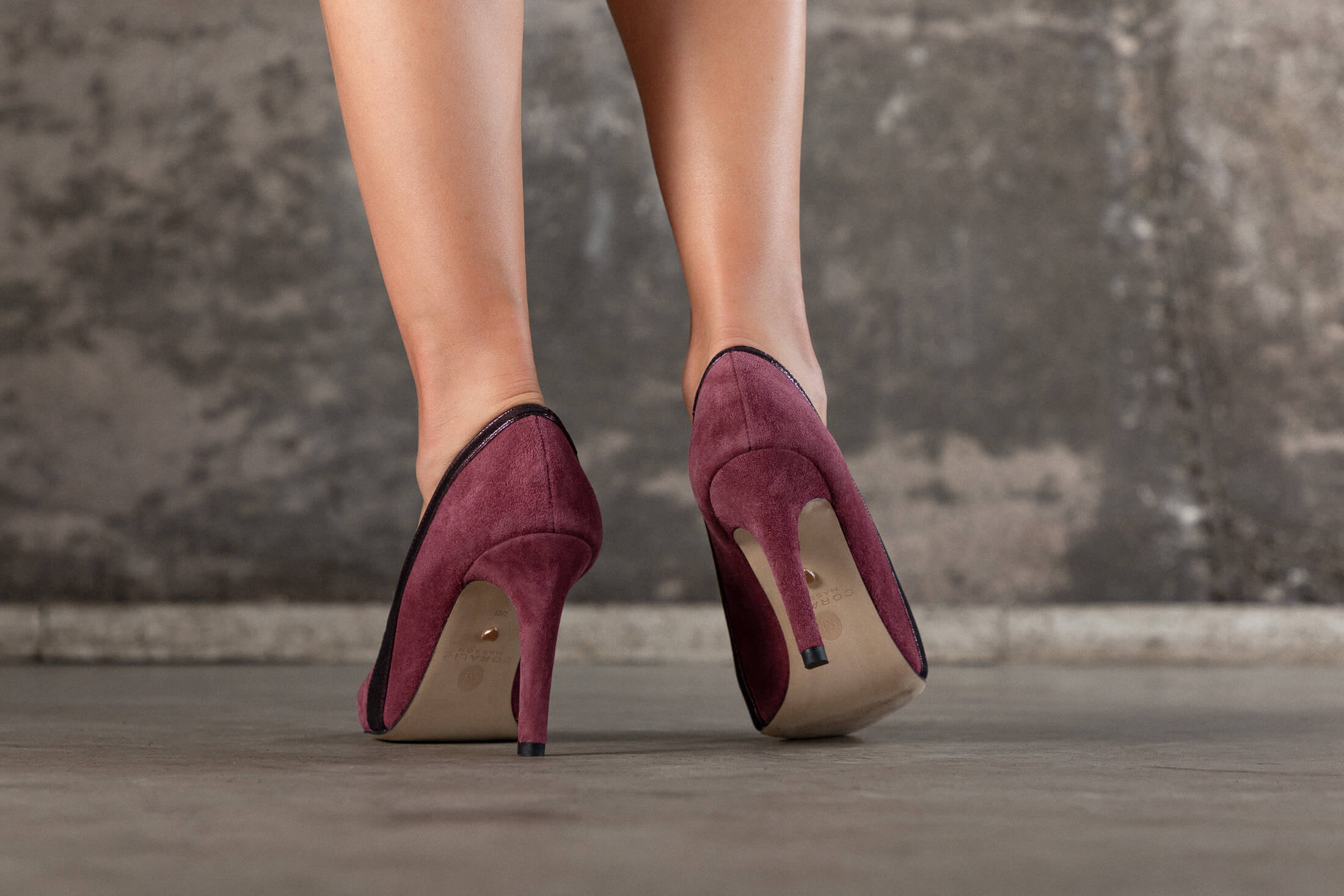 Coralie Masson Maiwen escarpins bordeaux 9 cm