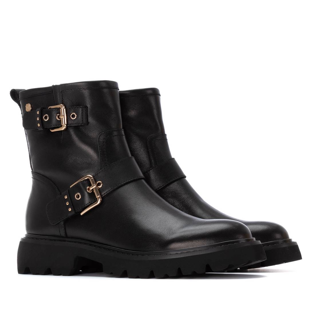 Carmela 16259101 bottine noir cuir zip talon moyen