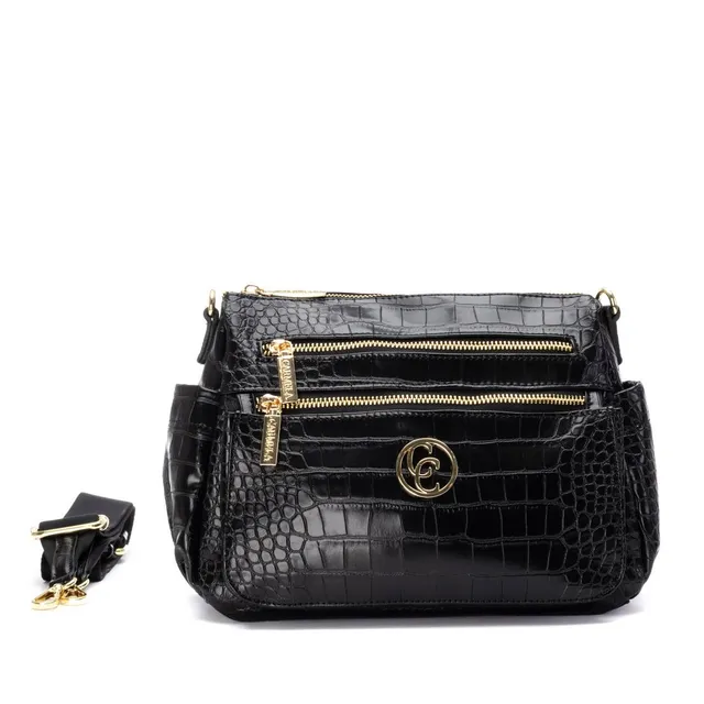 Carmela 18617105 sac bandoulière noir effet coco