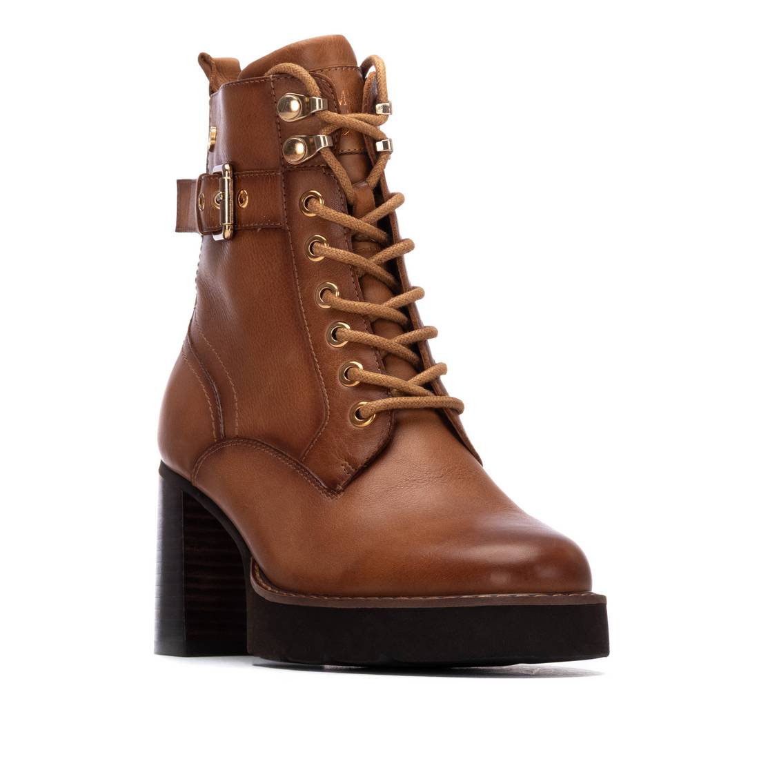 Carmela 16268702 bottines talon camel cuir