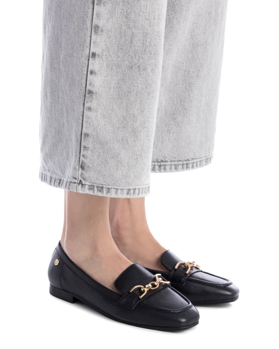 Carmela 16213805 mocassin femme noir cuir habillé