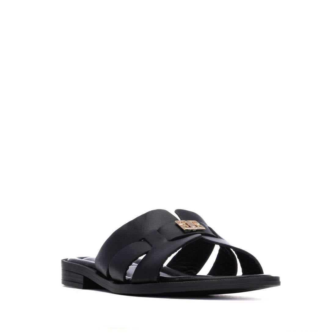 Carmela 16305904 sandales plates cuir noir
