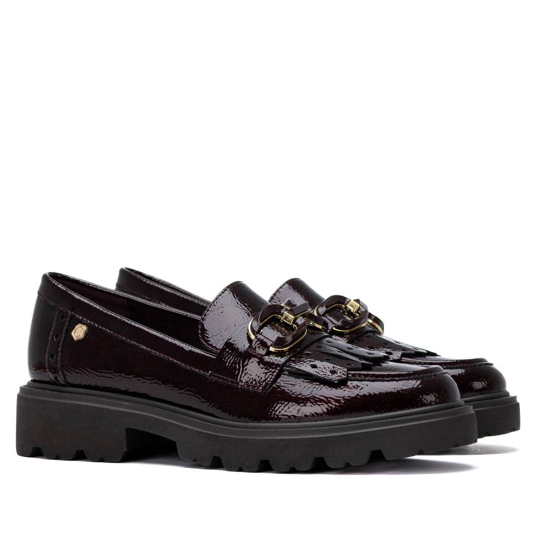 Carmela 16436903 mocassin femme bordeaux talon bas