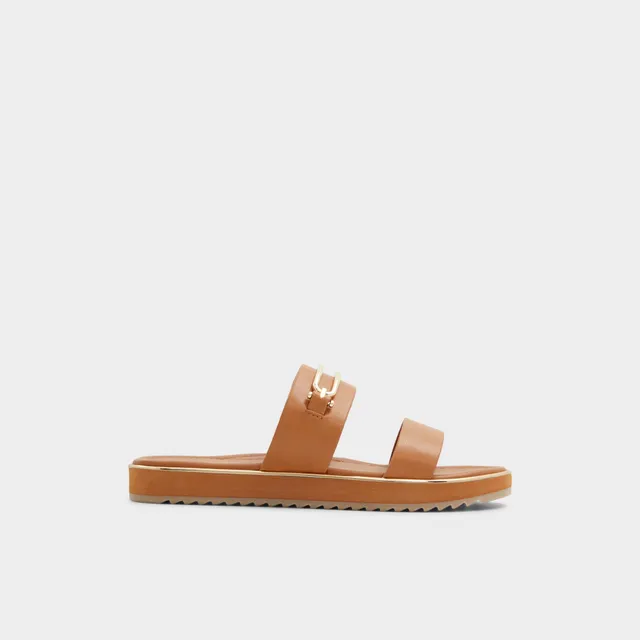 ALDO Lagoon sandales plates marron deux brides