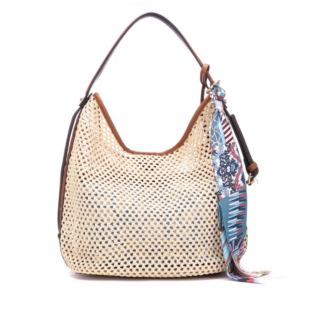 Carmela 18622202 sac épaule femme beige effet rafia