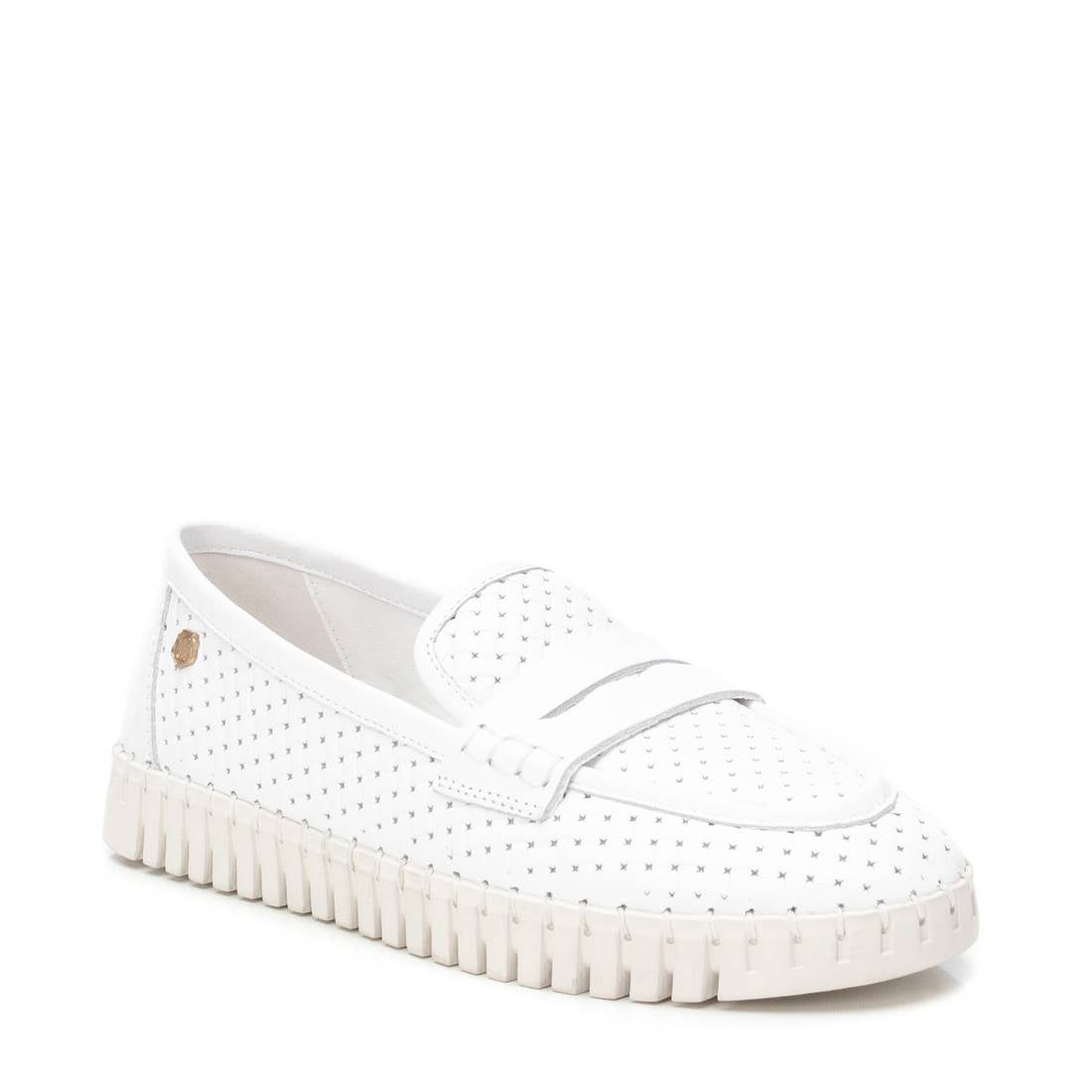 Carmela 16230301 mocassins cuir blanc ajouré