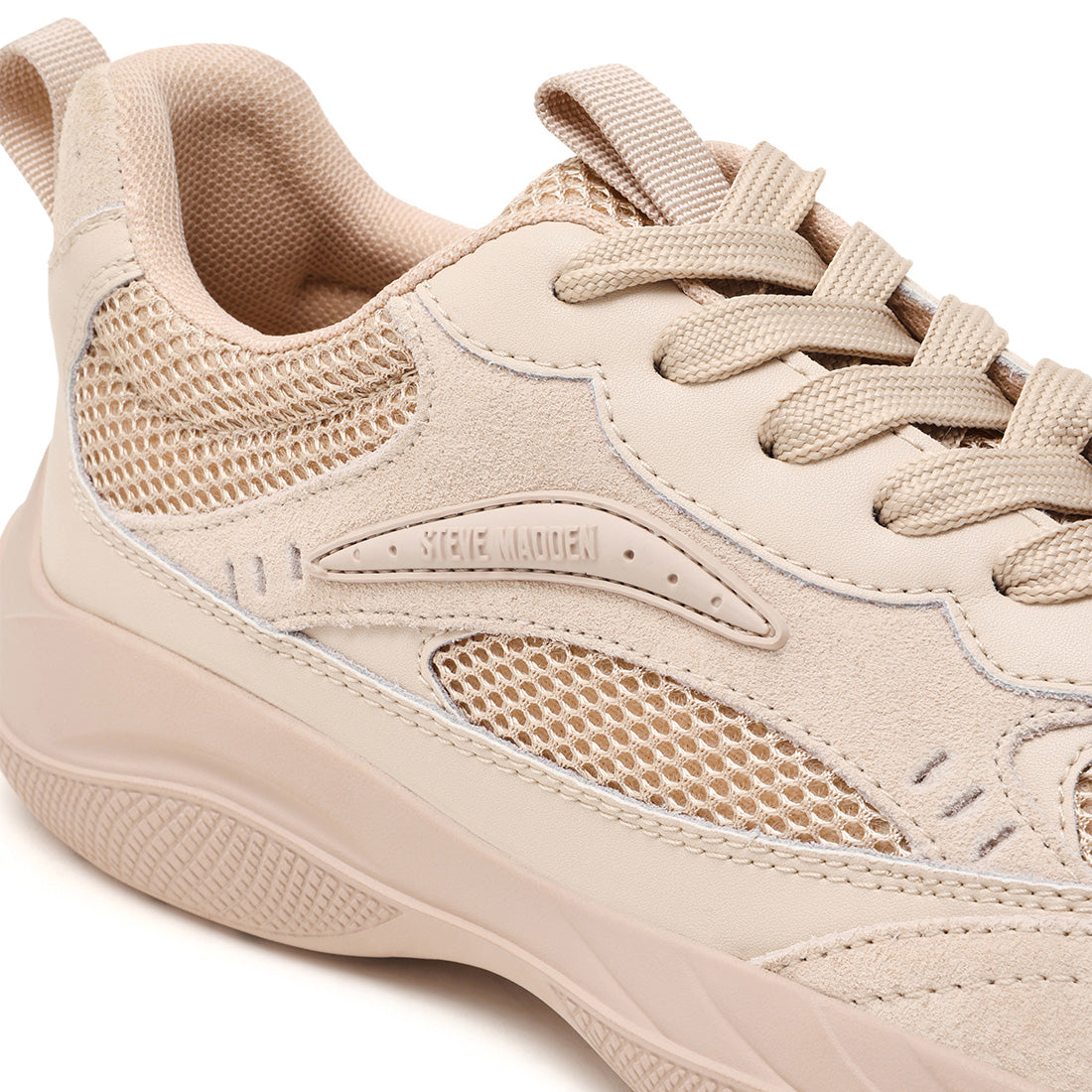 Steve Madden Premio-E baskets plateforme taupe 7 cm