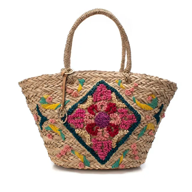 Carmela 18615701 sac épaule rafia blanc