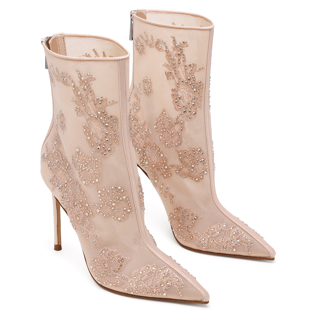 Steve Madden Sharina bottine blush mesh talon 10 cm