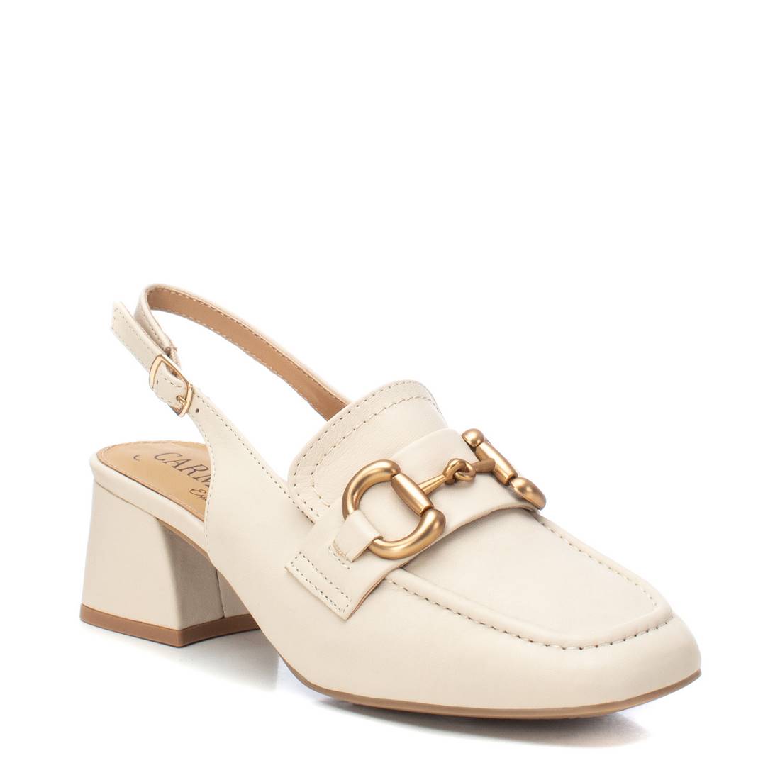 Carmela 16160202 mocassins femme blanc cuir talon 5 cm