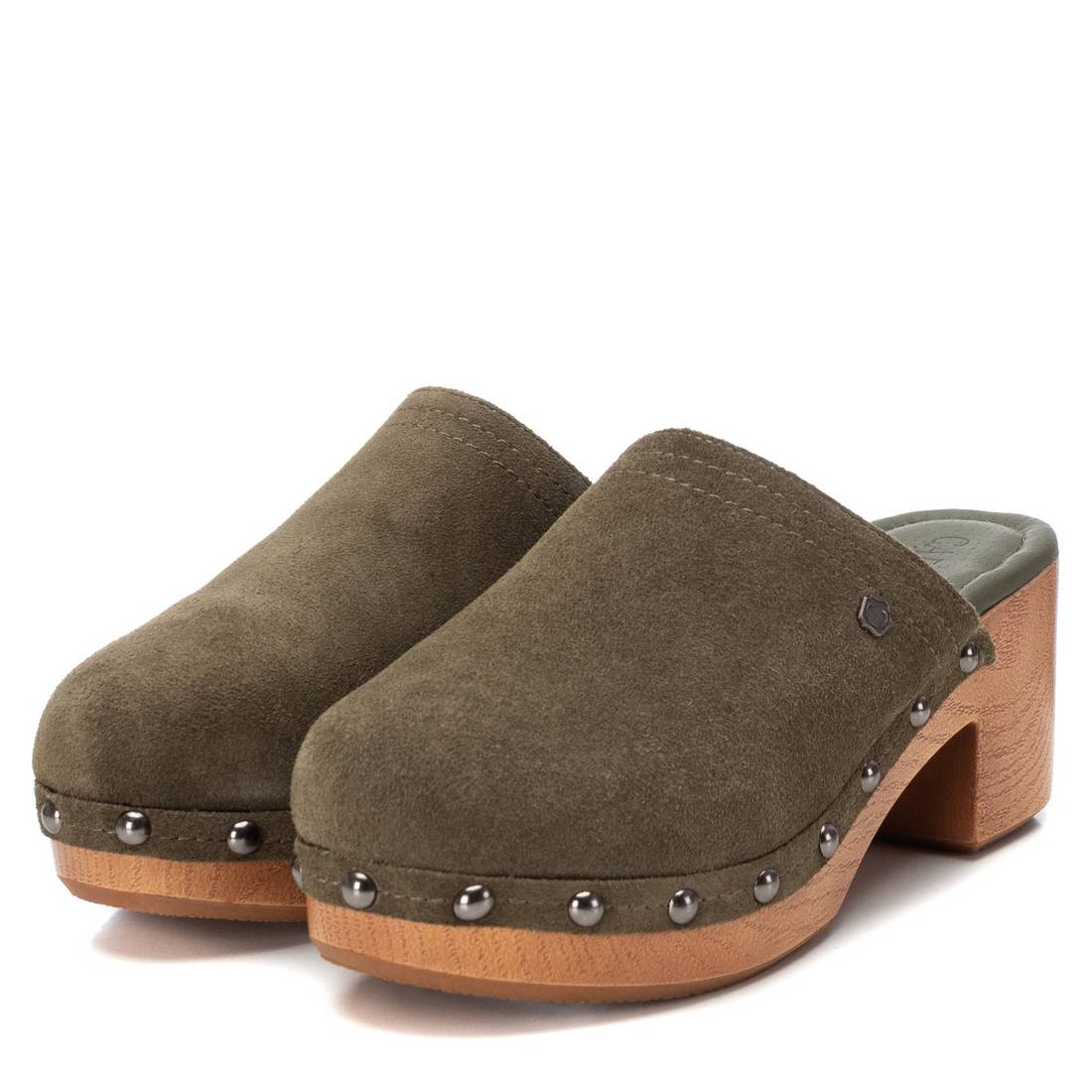 Carmela 16046102 Sabot Femme Vert Suédé