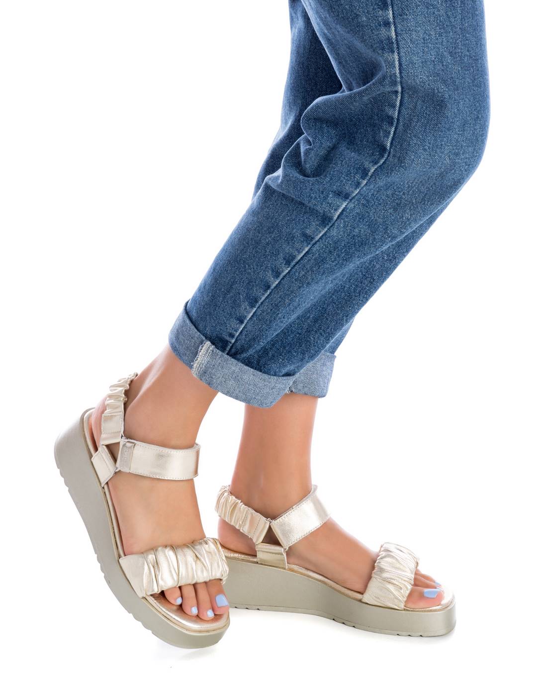 Carmela 16081110 sandales femme doré cuir plat