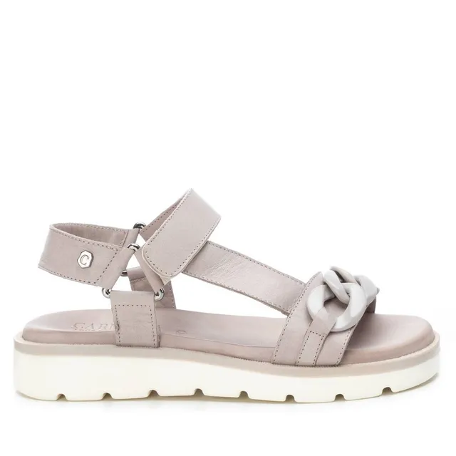 Carmela 16073901 sandales femme blanc cuir chaîne