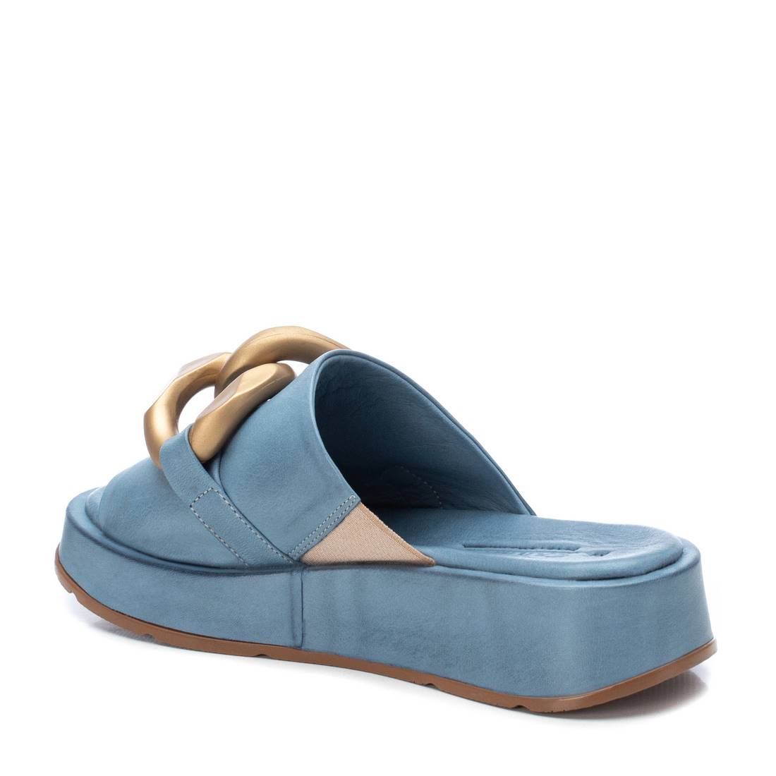 Carmela 16077406 sandale femme bleu cuir plateforme