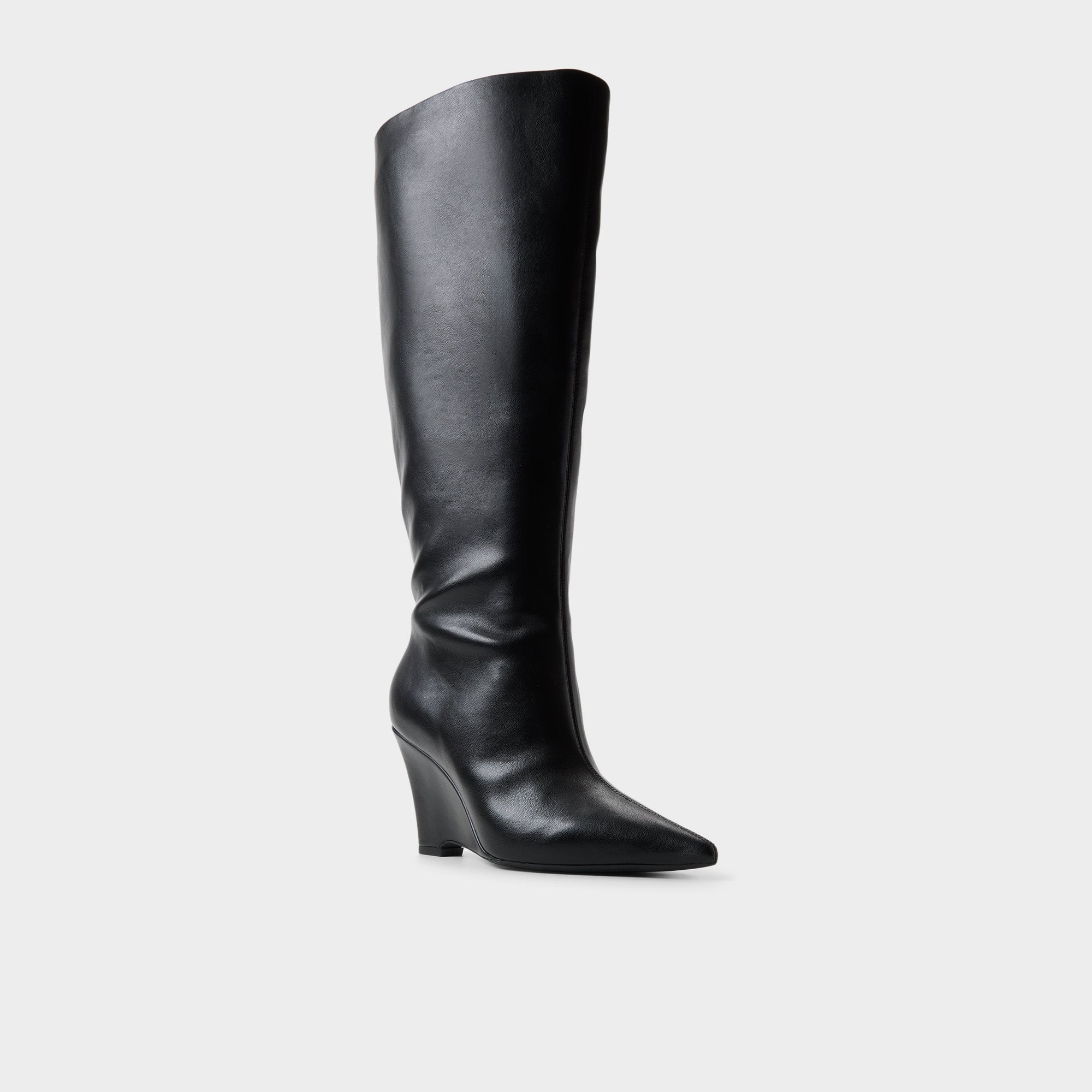 ALDO Zalya-wc bottes hautes noires mollet large