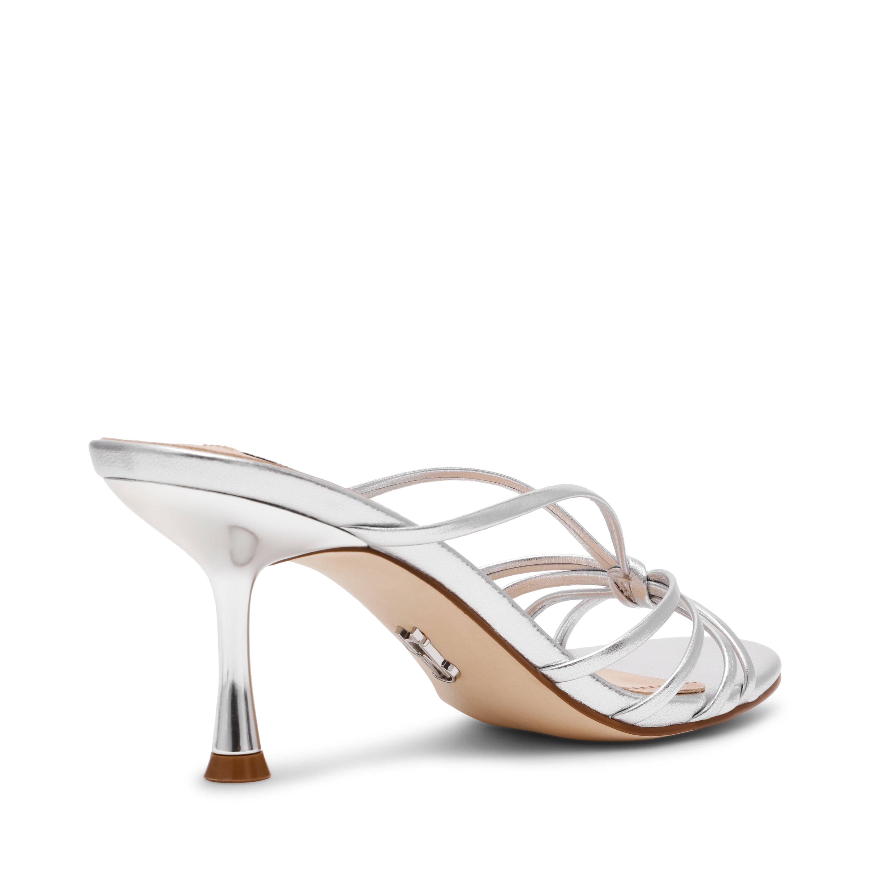 Steve Madden Edna sandale cuir argenté talon 8 cm