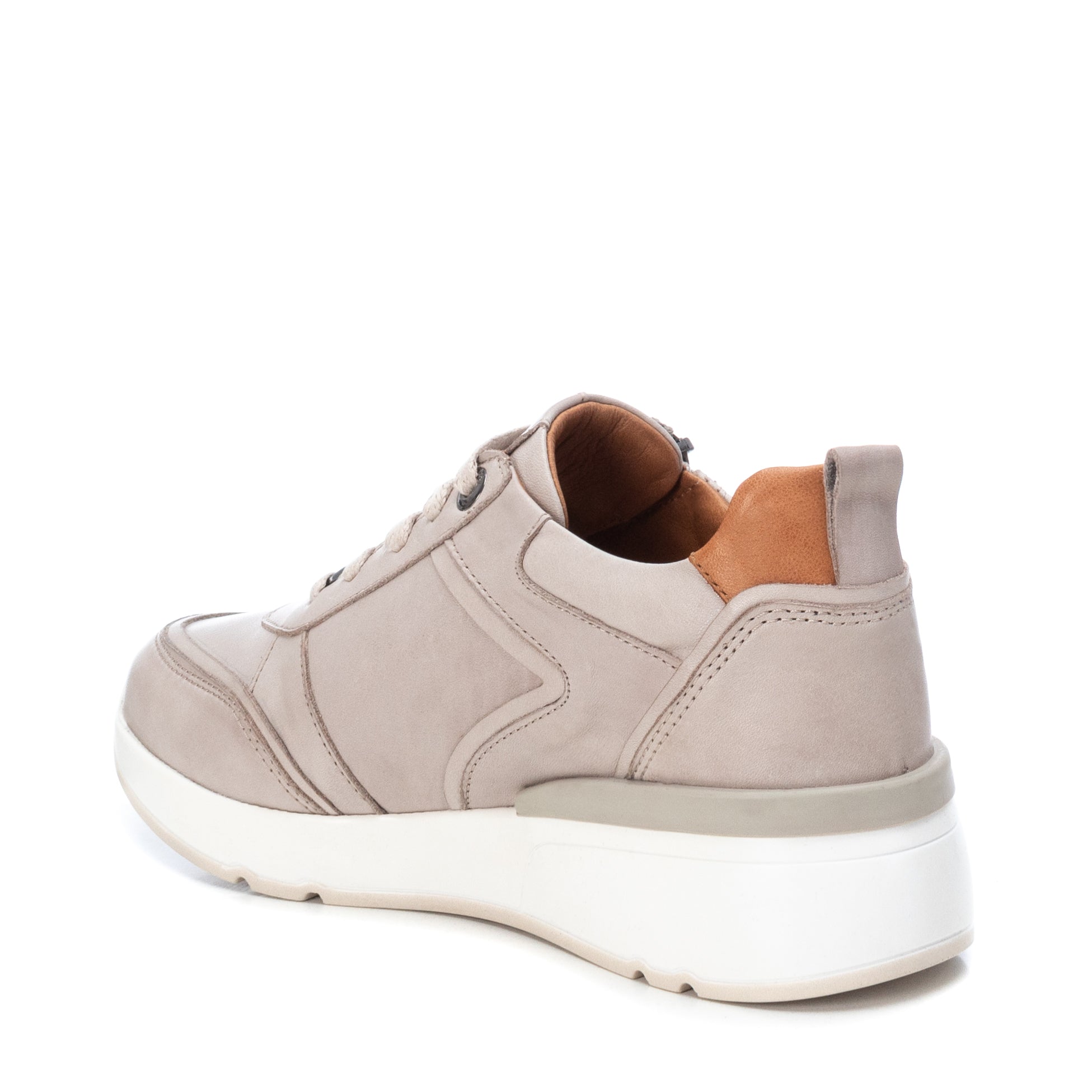Carmela 16020803 basket cuir blanc zip semelle épaisse
