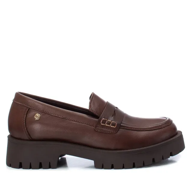 Carmela 16099108 mocassins cuir marron semelle crantée