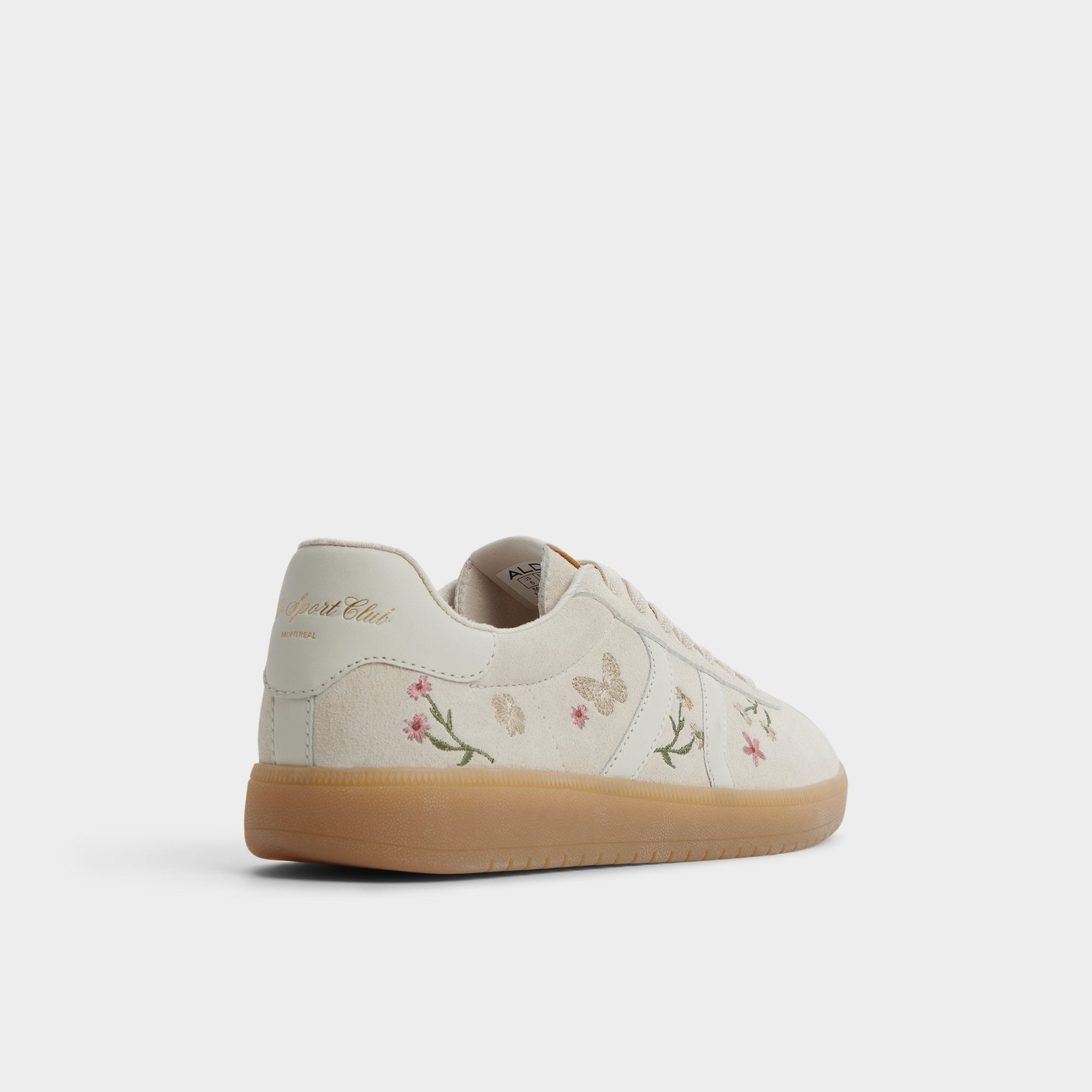 ALDO Chicsneaker baskets cuir brodé rose