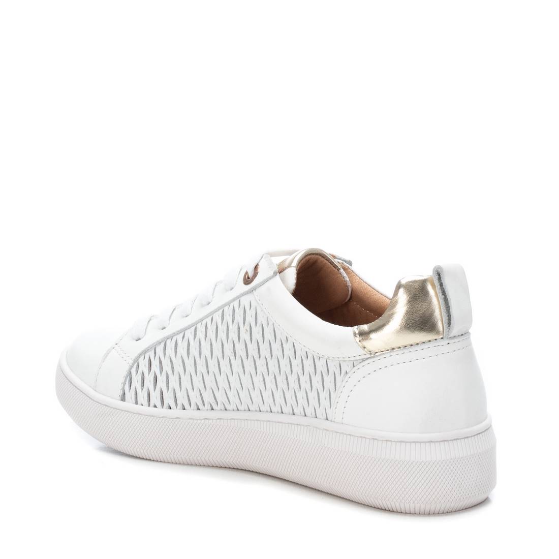 Carmela 16079706 baskets cuir blanc talon métallisé
