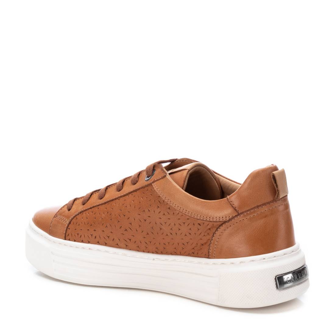 Carmela 16055802 sneaker cuir marron ajourée lacets