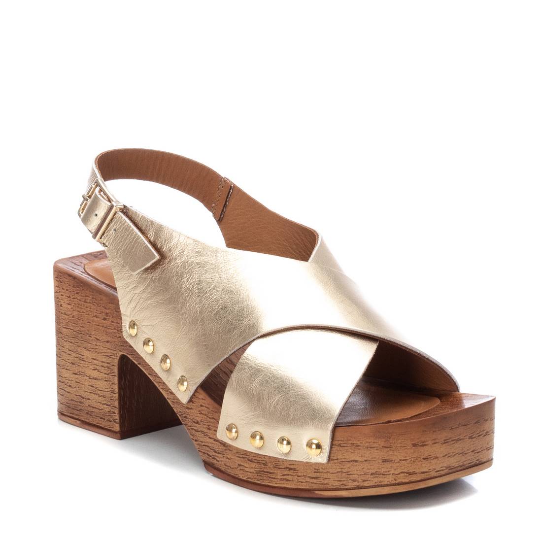 Carmela 16078102 sandale femme cuir doré talon 7 cm