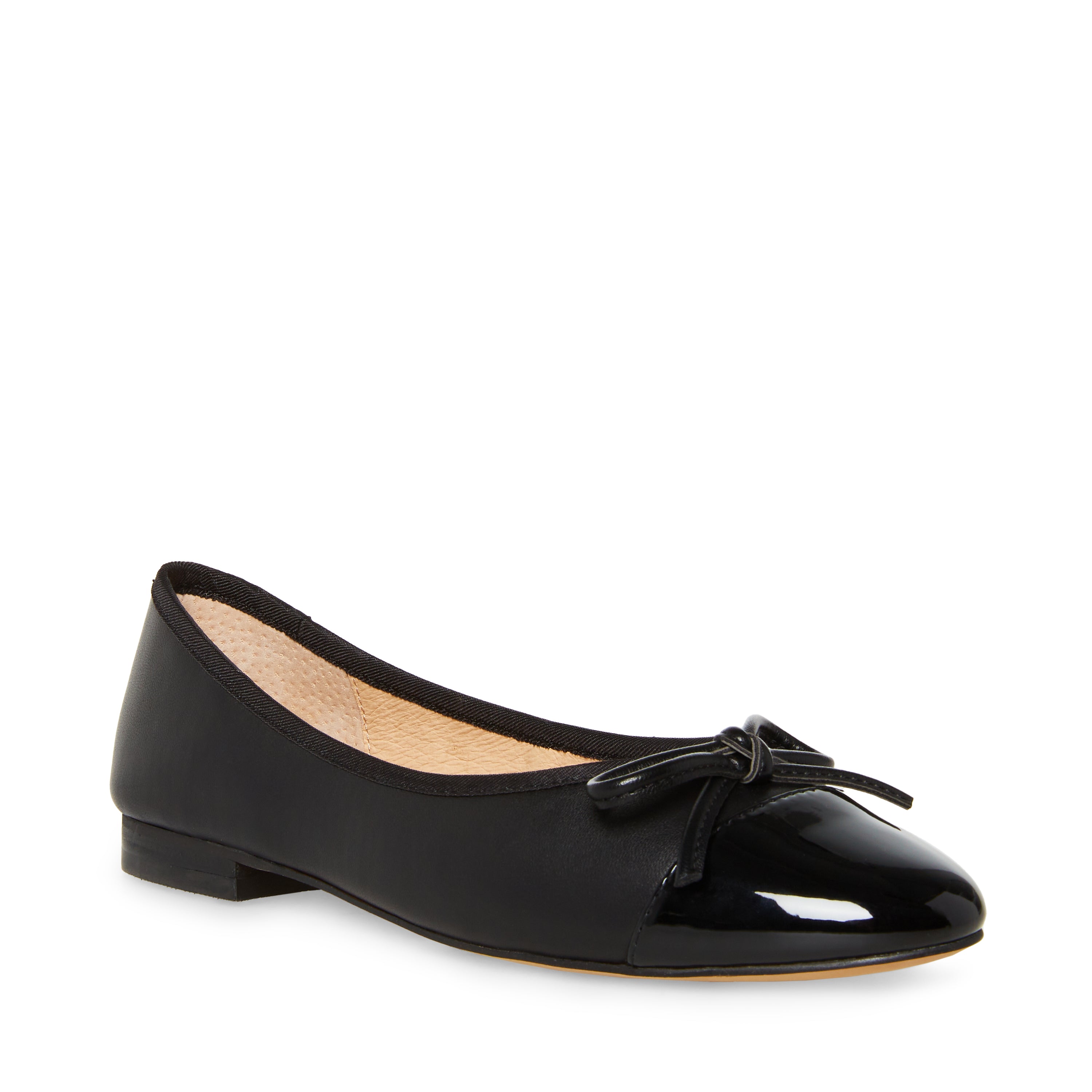 Steve Madden Ellison ballerine cuir noir nœud
