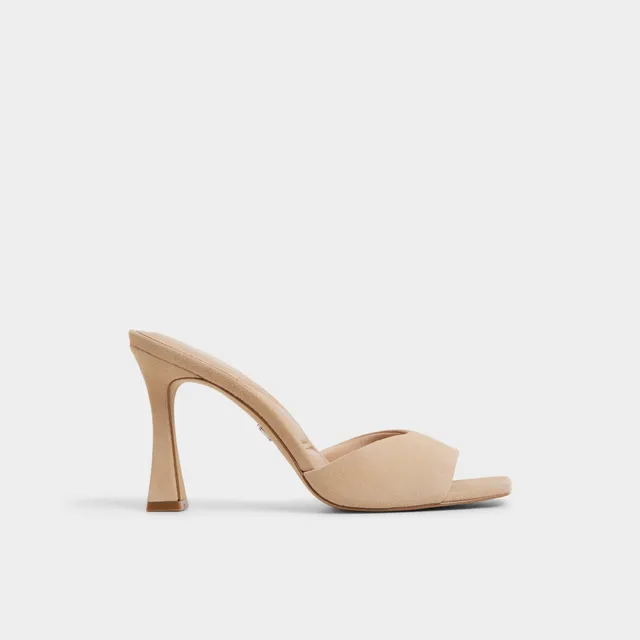 ALDO Jennifer mules à talon suède beige