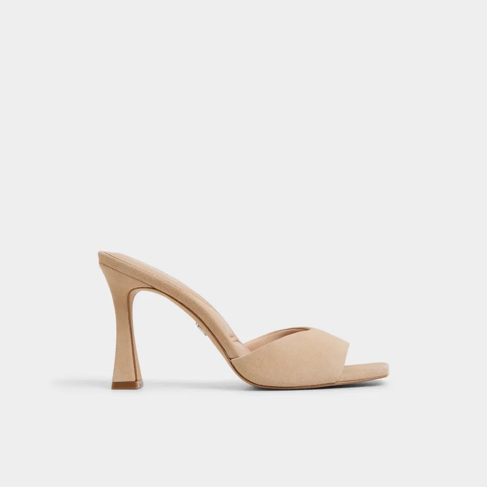 ALDO Jennifer mules à talon suède beige