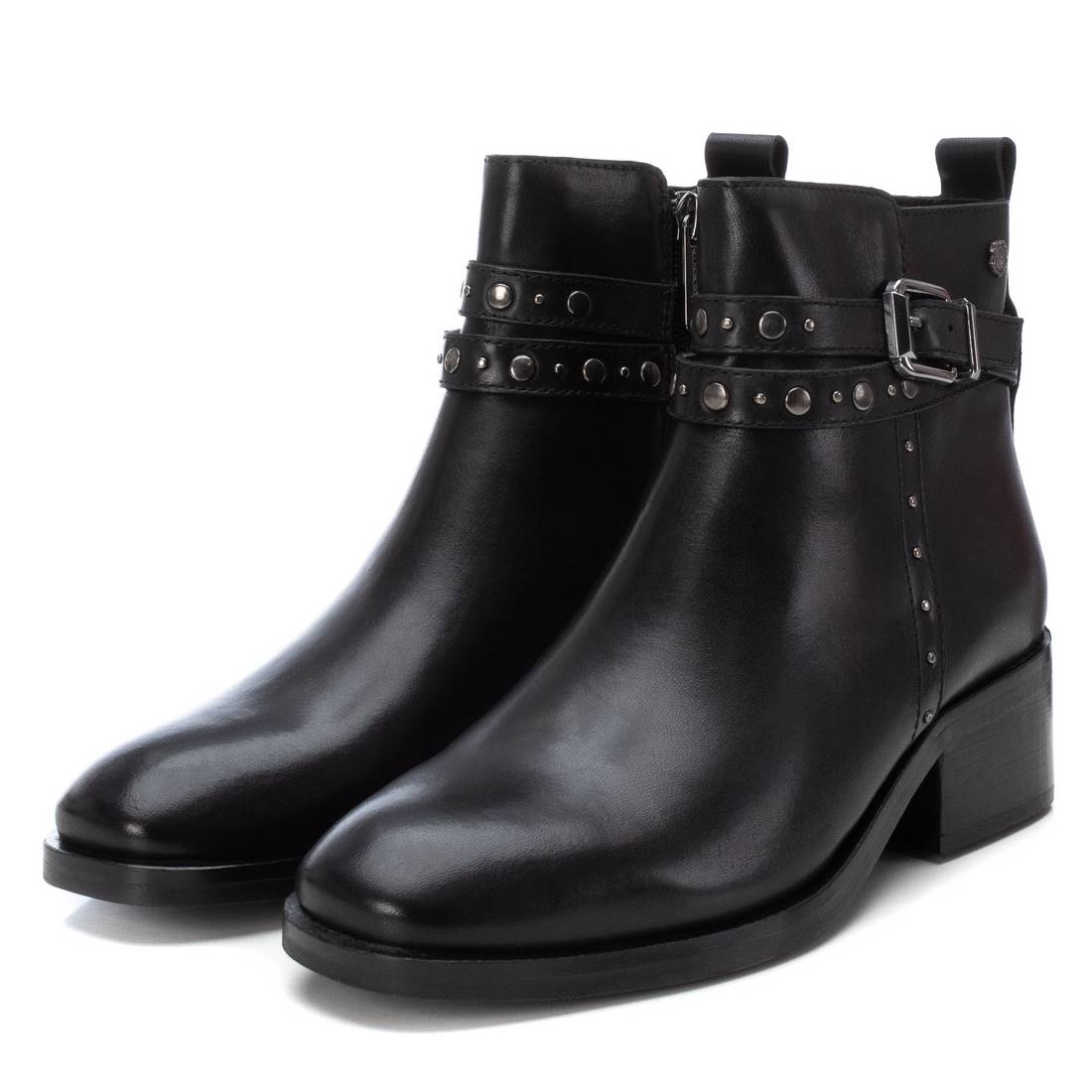 Carmela 16171301 bottine cuir noir talon 4 cm