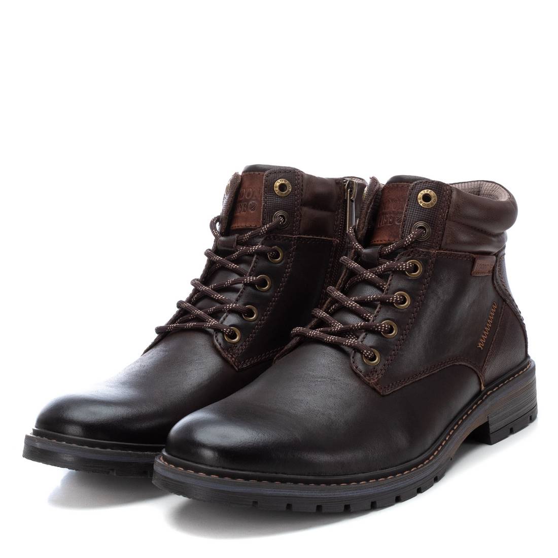 Carmela 16099301 bottines homme marron cuir zip