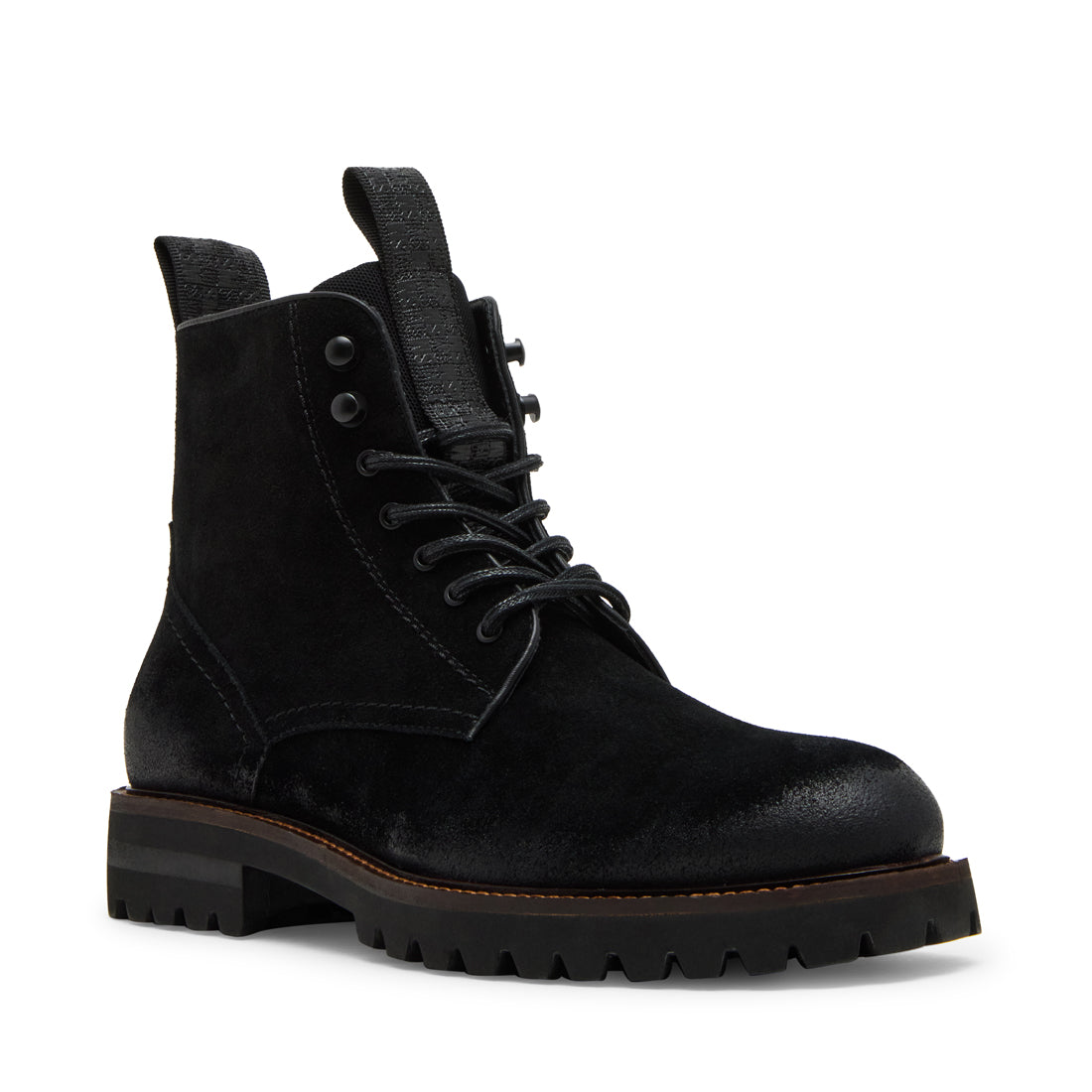 Steve Madden Montana Boots Homme Noir Daim Lacets