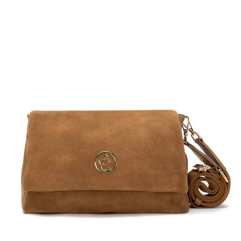 Carmela 18620102 sac bandoulière camel cuir véritable