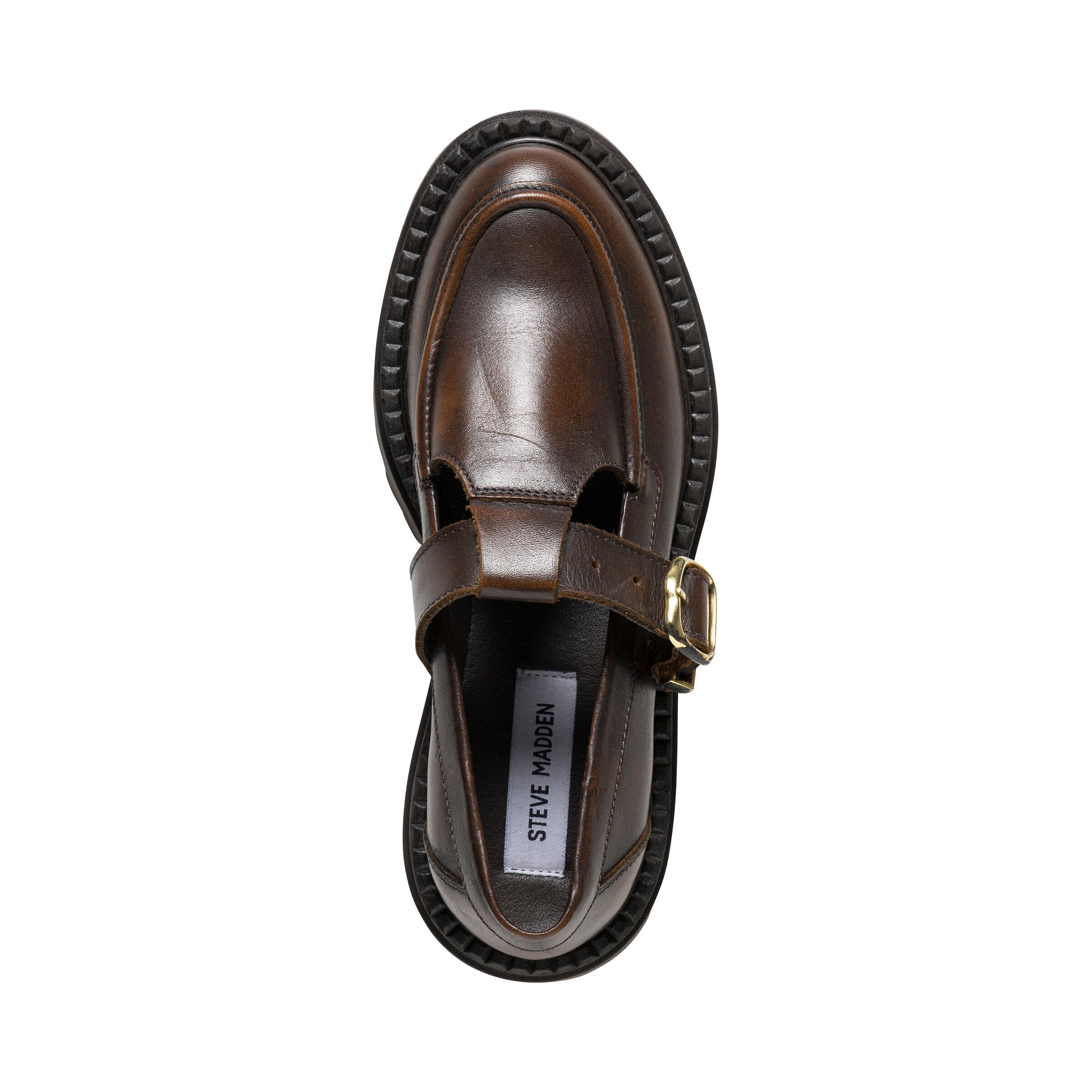 Steve Madden Kendari Flat mocassins cuir marron boucle
