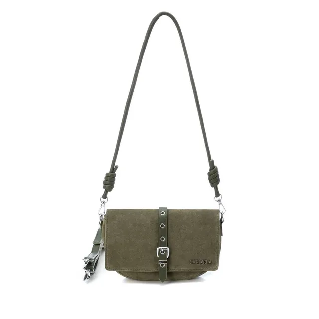 Carmela 18604706 sac femme vert cuir à rabat