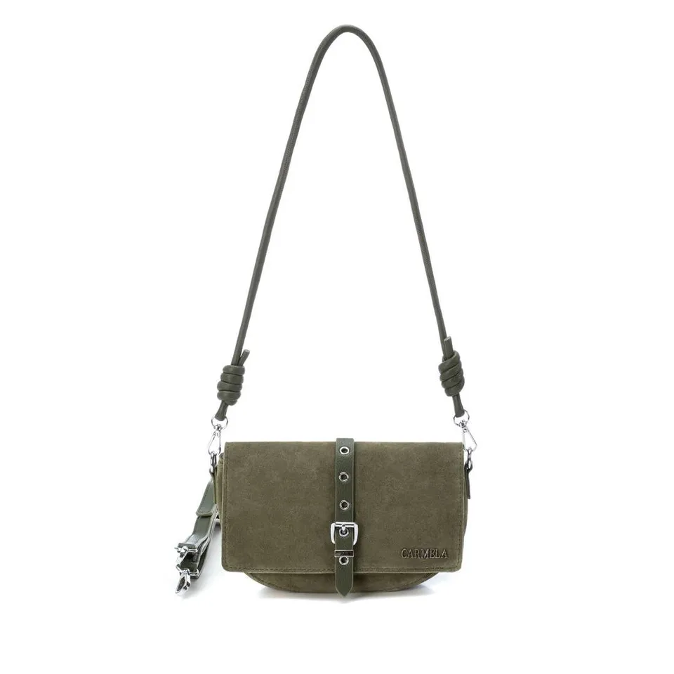 Carmela 18604706 sac femme vert cuir à rabat