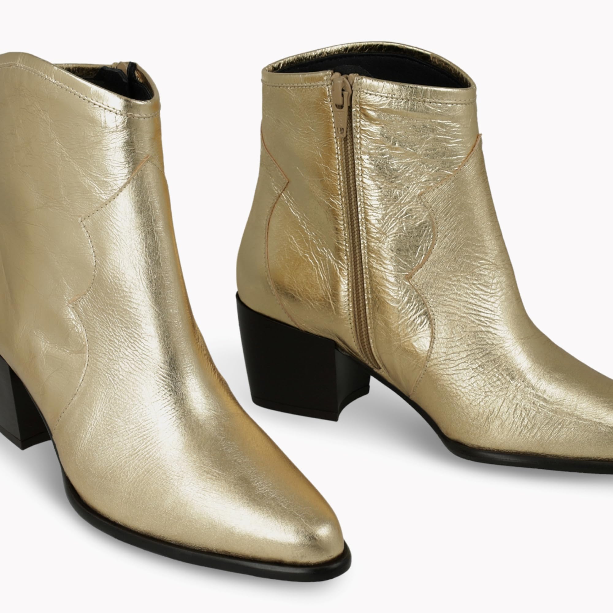 LODI KOL5587 bottines cuir dorées fête