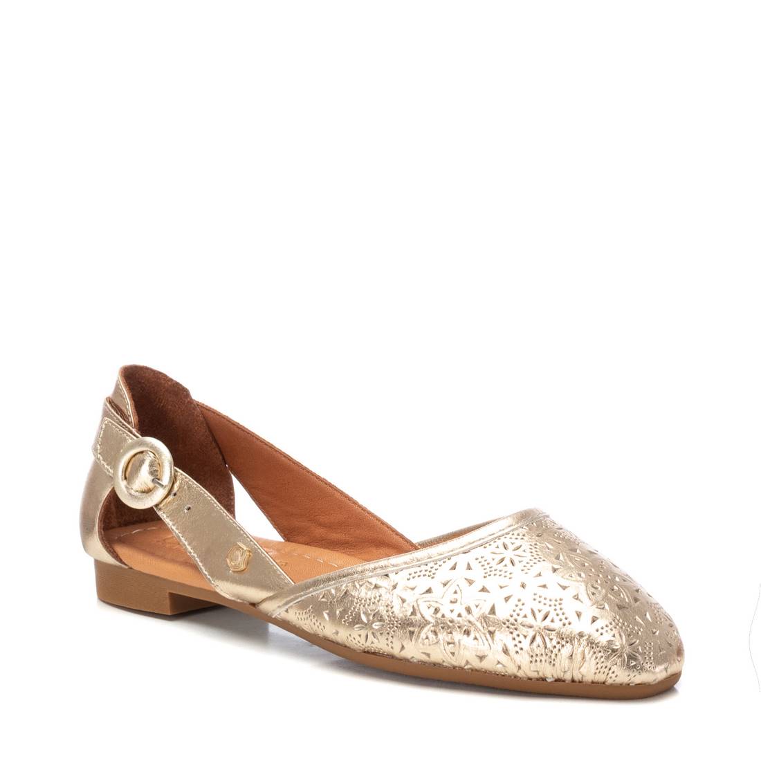 Carmela 16158408 ballerine cuir dorée boucle
