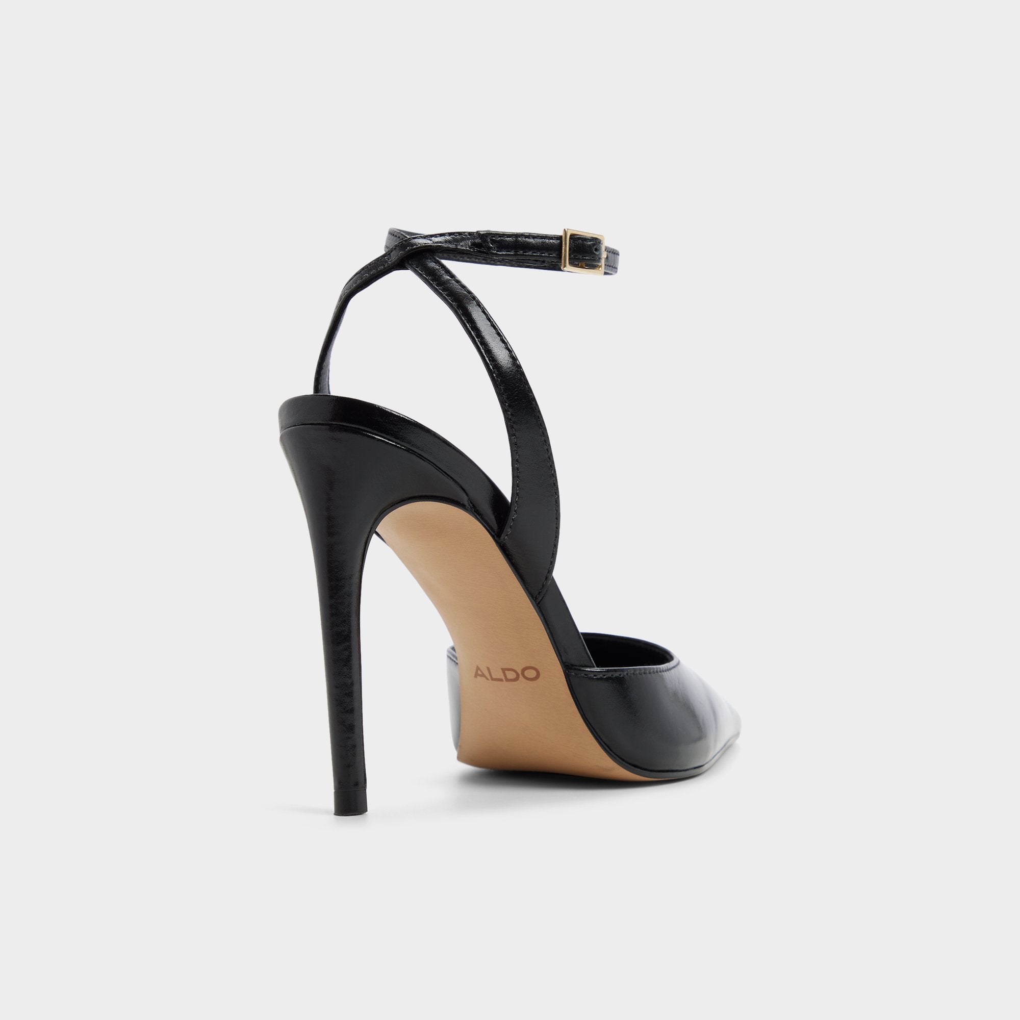 ALDO Nikkolia escarpins vernis noirs boucle dorée