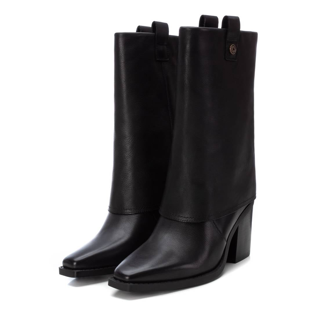 Carmela 16187701 botte femme noire cuir talon 8 cm