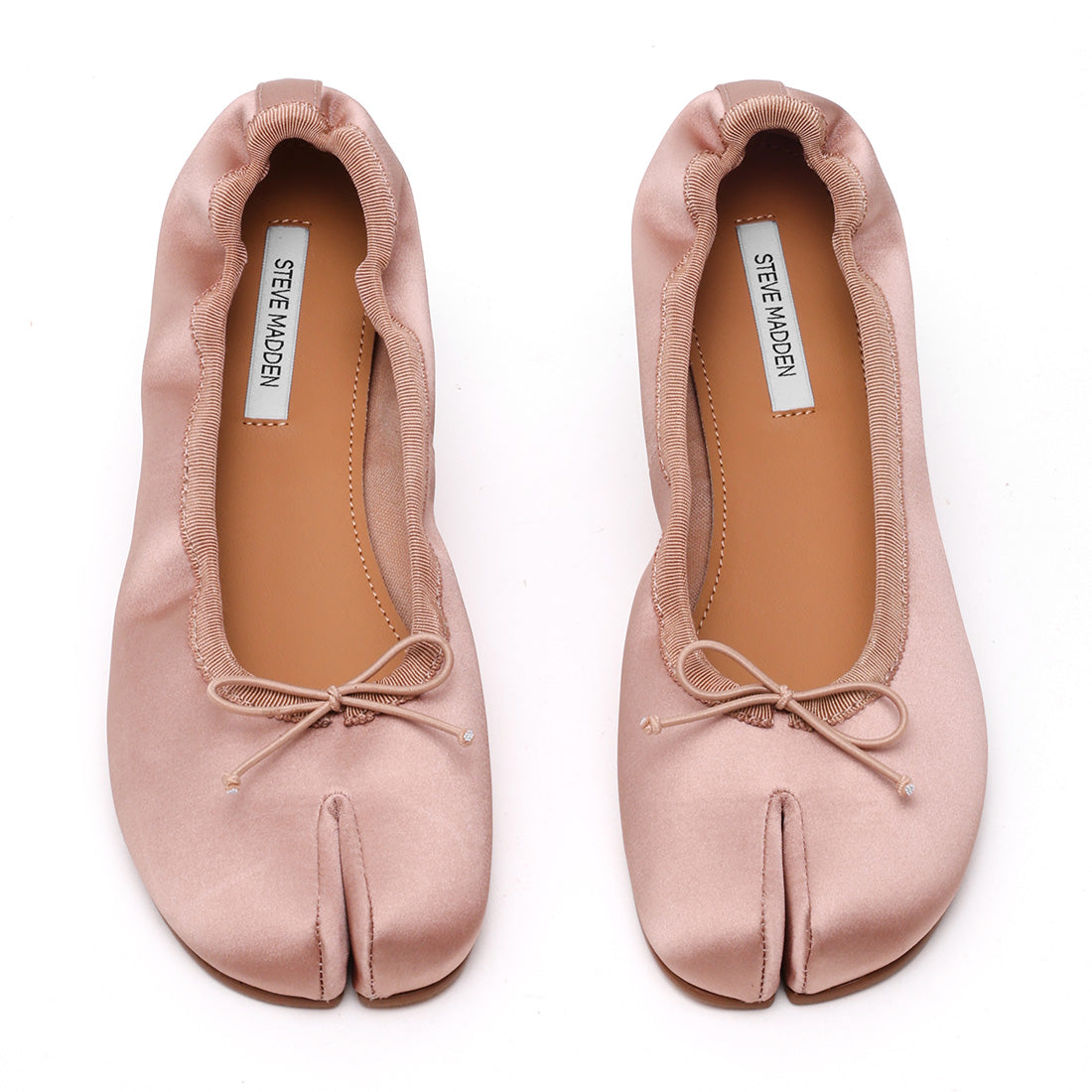 Steve Madden Carin ballerines femme blush satin bout fendu