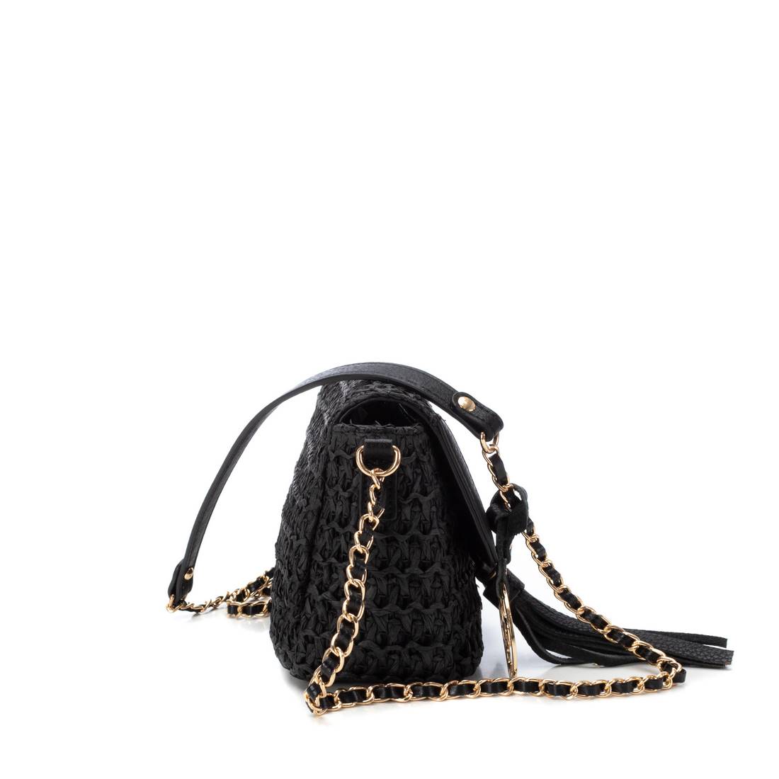 Carmela 18608802 sac bandoulière noir raphia