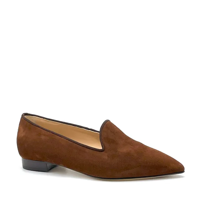 Elata 56514 mocassins daim cognac talon 1 cm