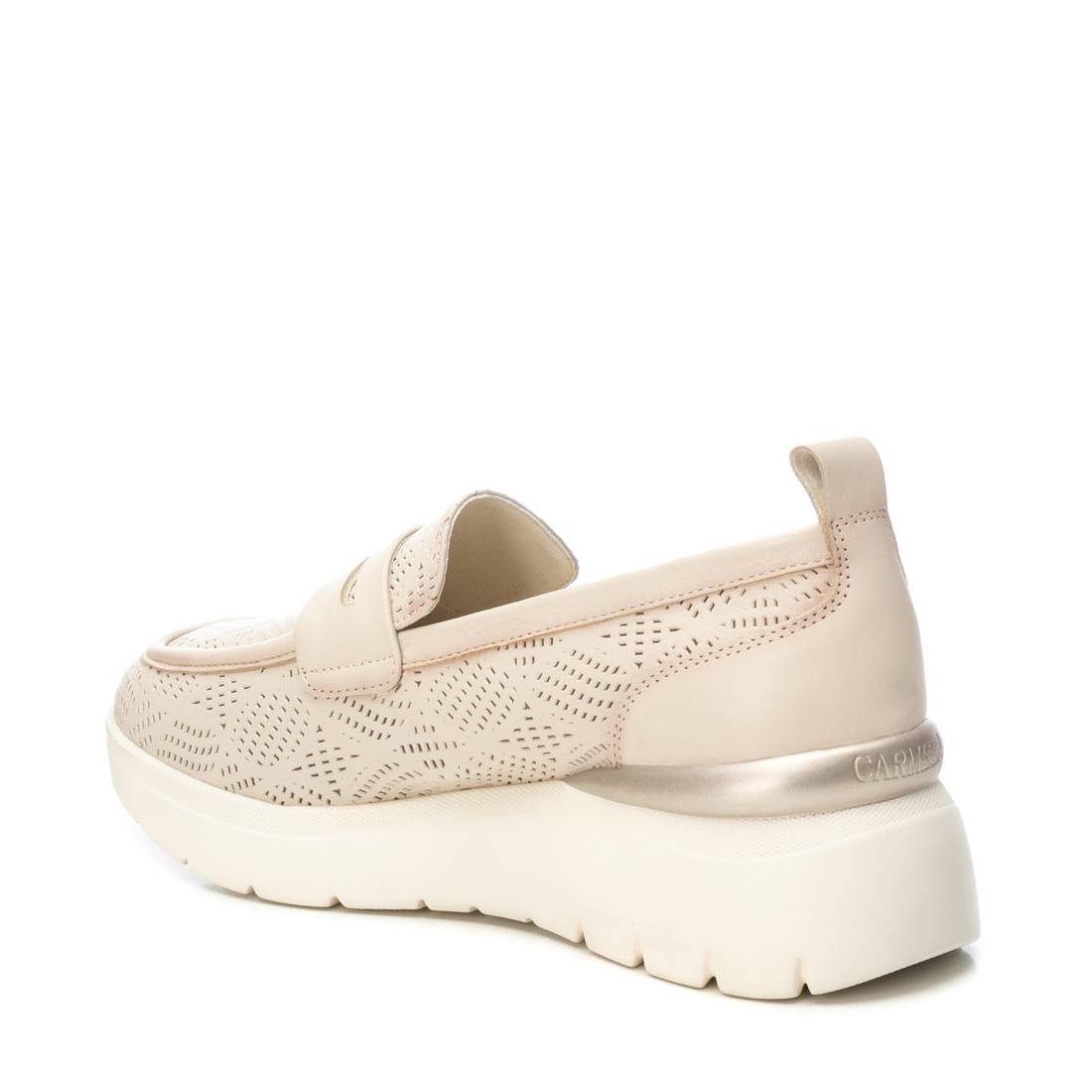 Carmela 16142801 mocassins cuir blanc perforé