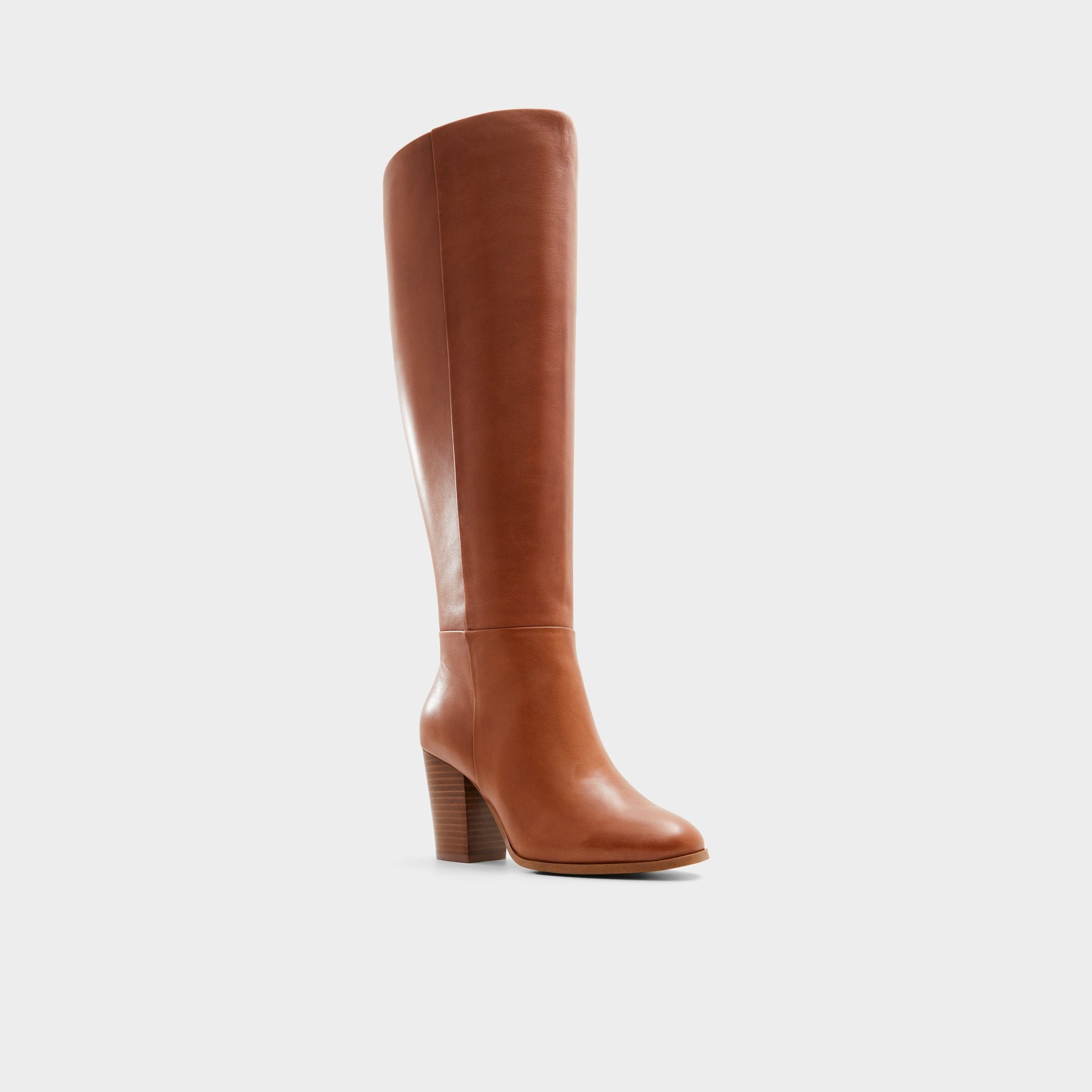 Aldo Belide bottes hautes mollet large marron