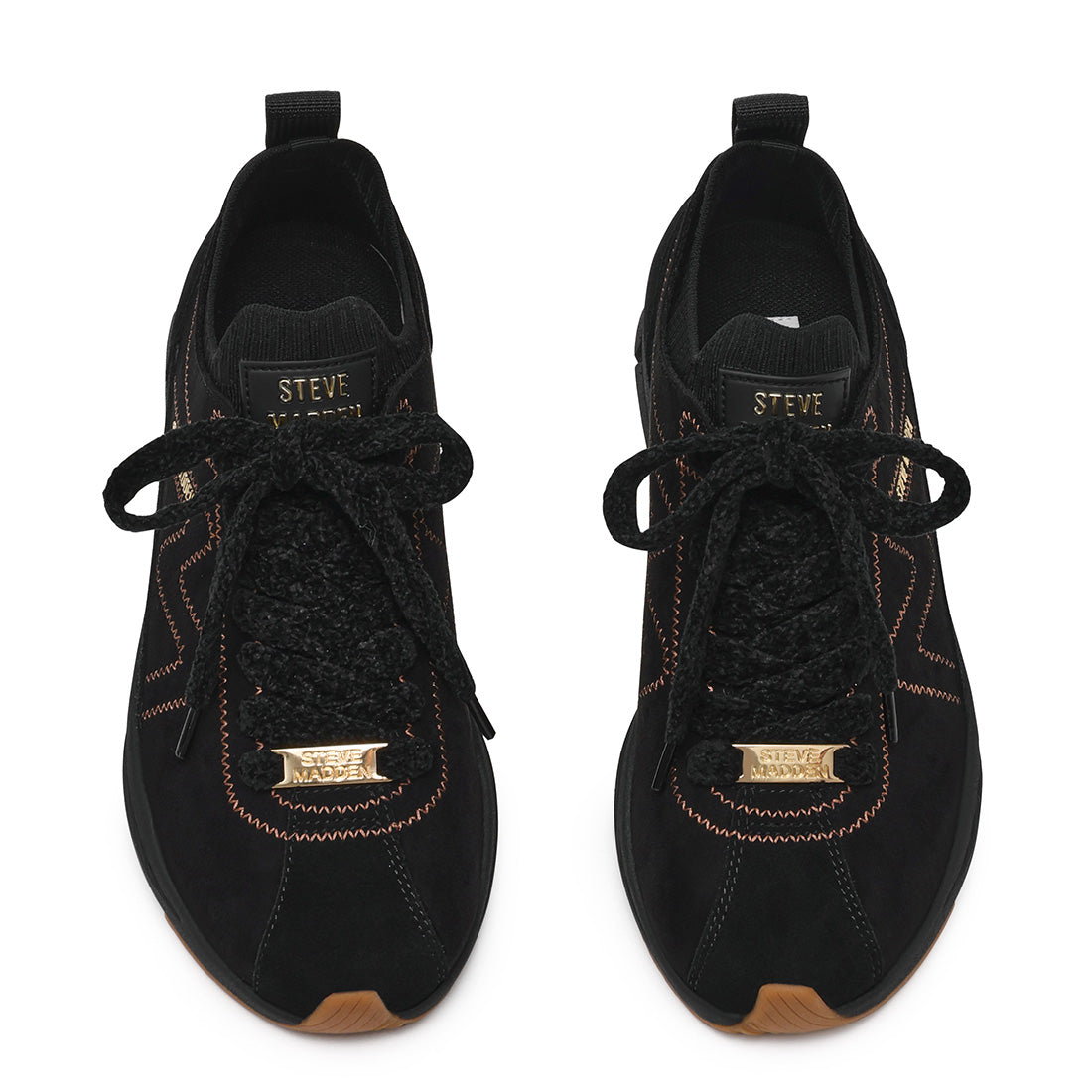Steve Madden Covert baskets noir suède plates