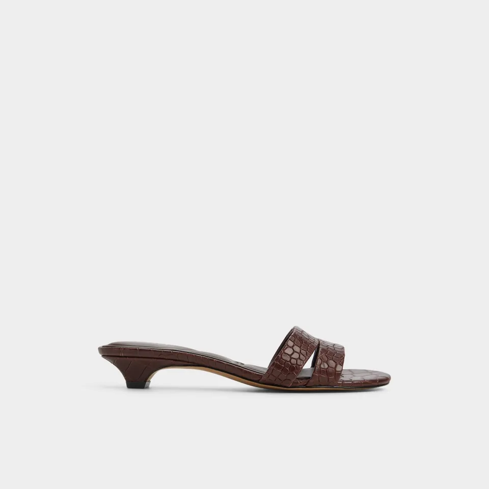 ALDO Scarletta mules talon chaton marron croco