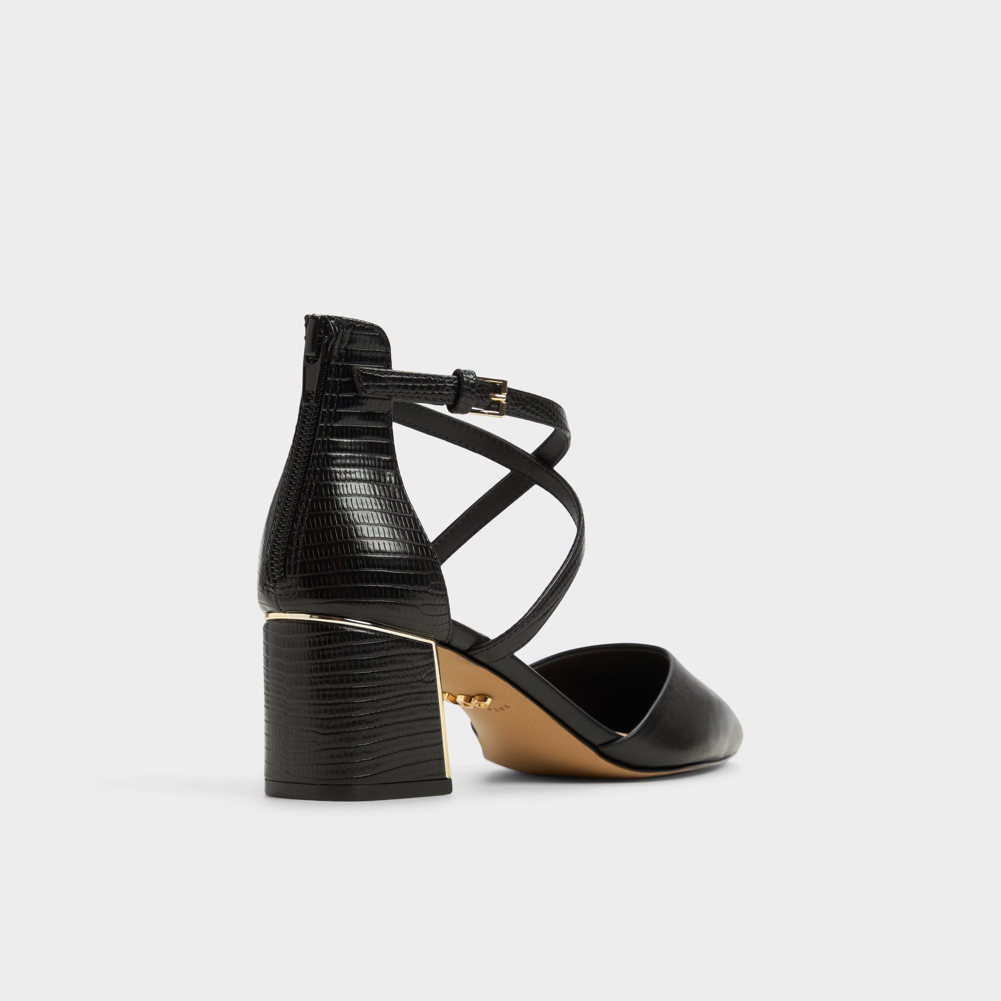 ALDO Grarwen sandales talon bloc noires métal